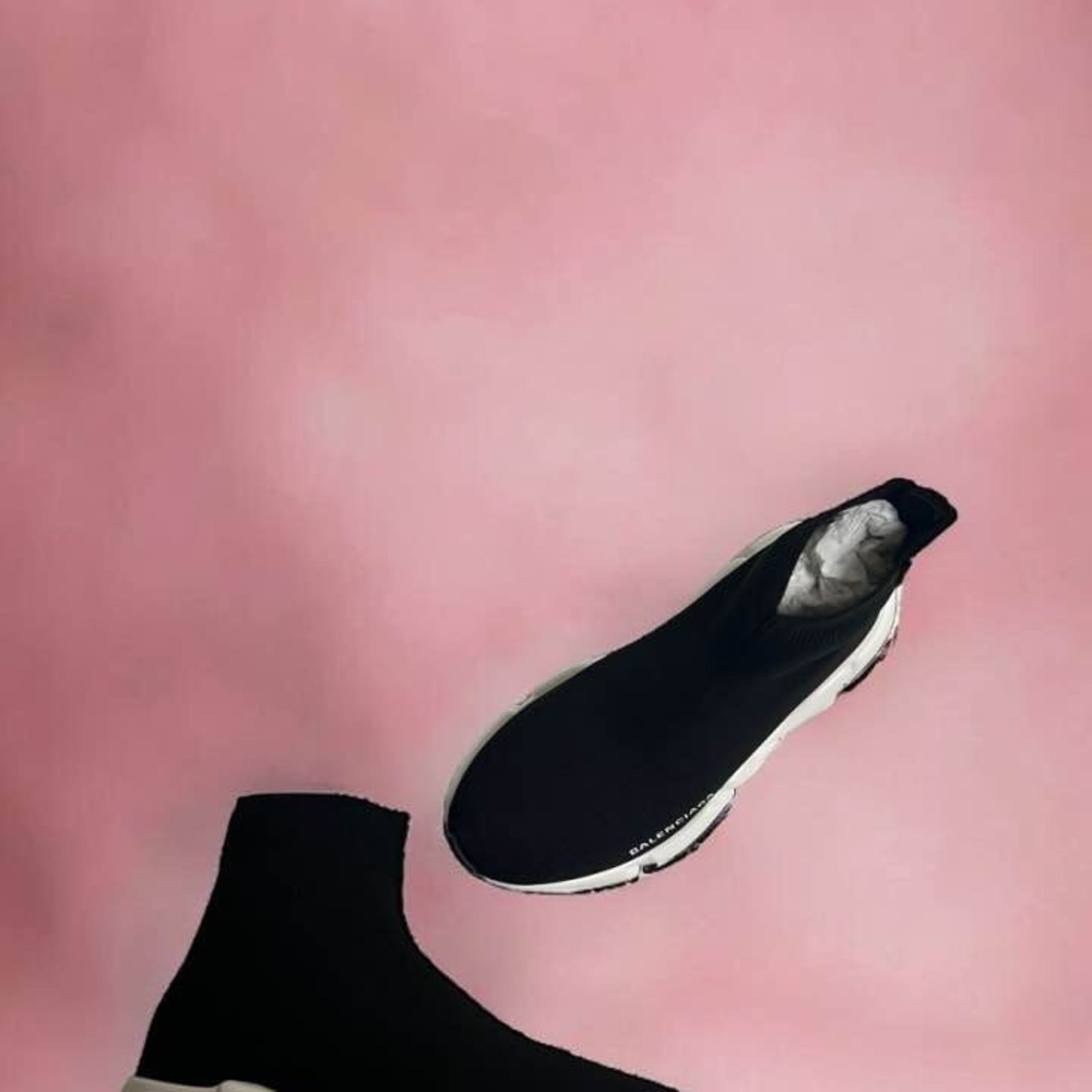 Balenciaga Speed Trainers Black White Sneaker Women Size 9 Runner Platform Orig. - Picture 9 of 10